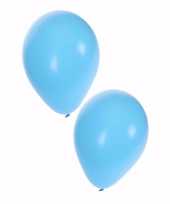 40x stuks lichtblauwe ballonnen 25 cm
