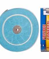 Frisbee werpconfetti lichtblauw 2 stuks