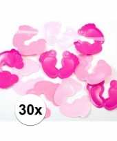 Geboorte versiering meisje xxl tafelconfetti roze 30 stuks