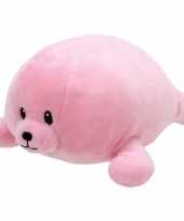 Pluche knuffel roze zeehond ty beanie baby doodles 24 cm