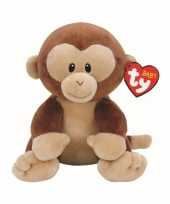 Pluche ty beanie bruine baby aap apen knuffel banana 24 cm speelgoed