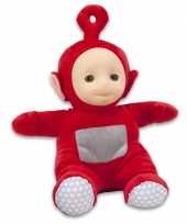 Rode teletubbies po speelgoed knuffel pop 26 cm