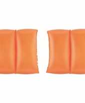 Set van 4x stuks opblaas oranje zwembandjes zwemmouwtjes 3 6 jaar voor kinderen
